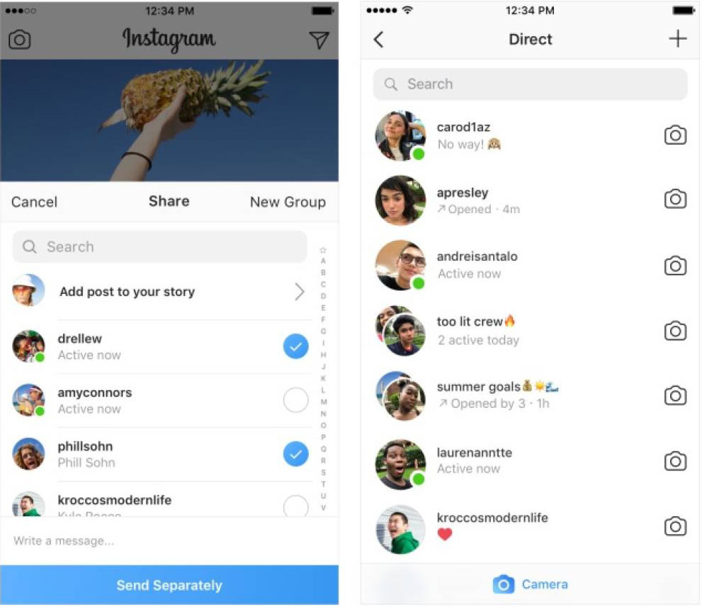 Cómo saber si una persona está conectada a Instagram