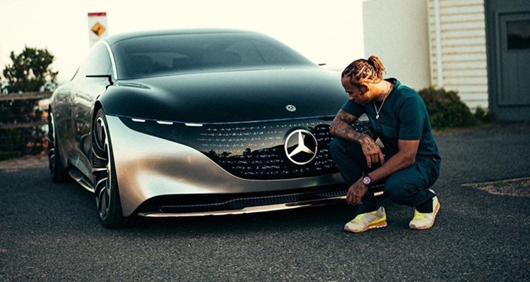 Lewis Hamilton Mercedes EQS
