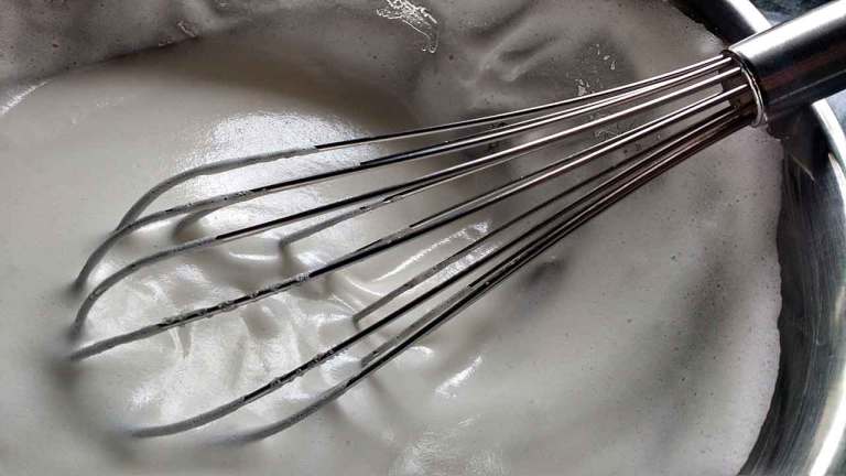 Mayonesa con clara batida