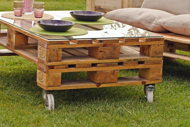 Mesa con madera de palet 