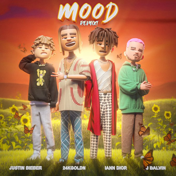 J Balvin, Justin Bieber, 24kGoldn e iann dior Mood remix