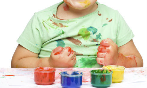 Manchas de pintura de témpera