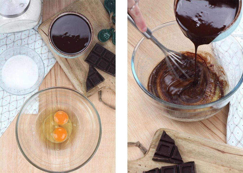 Preparación de una coulant de chocolate 