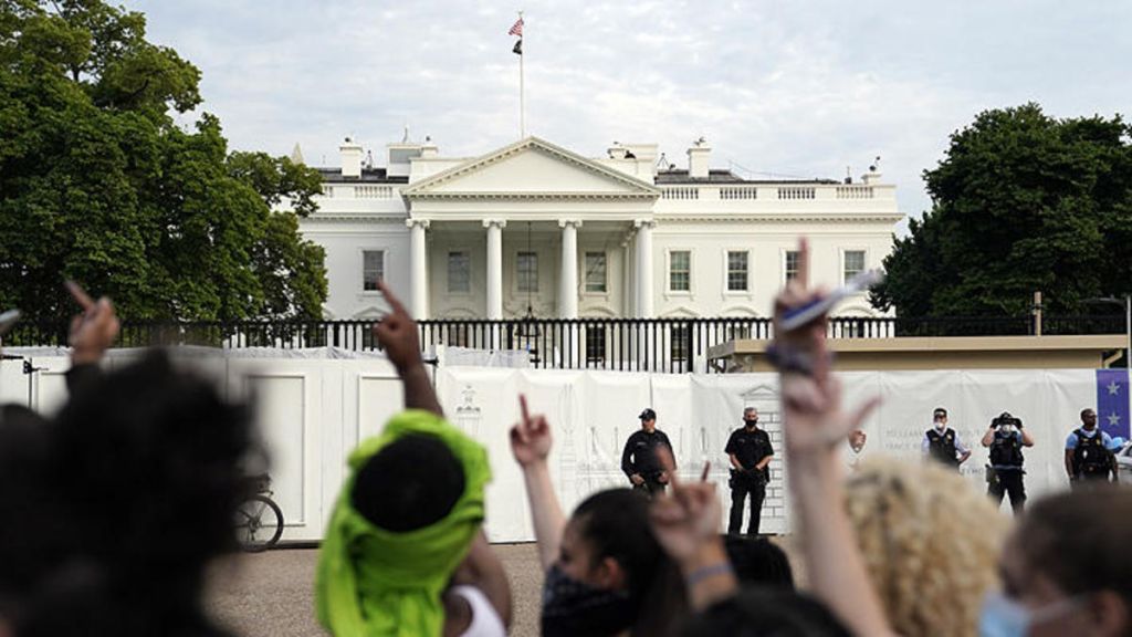 Vallas alrededor de la Casa Blanca