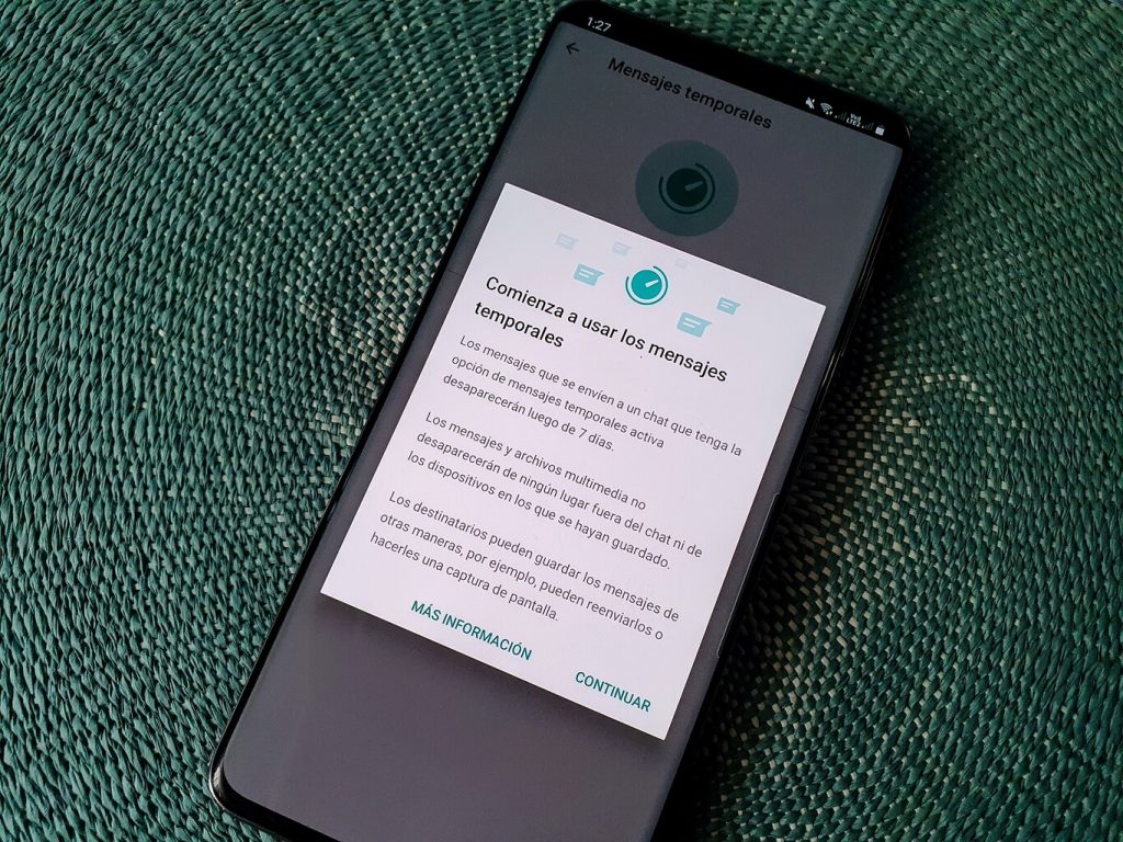 A la semana desaparecen los mensajes