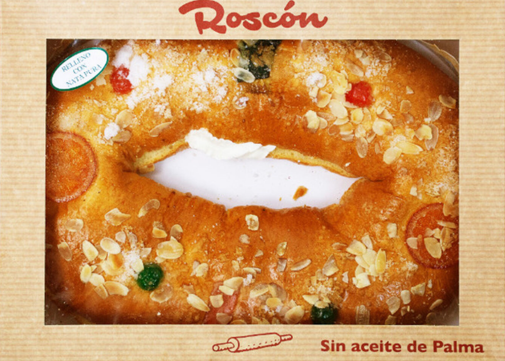 Roscón de Reyes con nata de Alcampo OCU