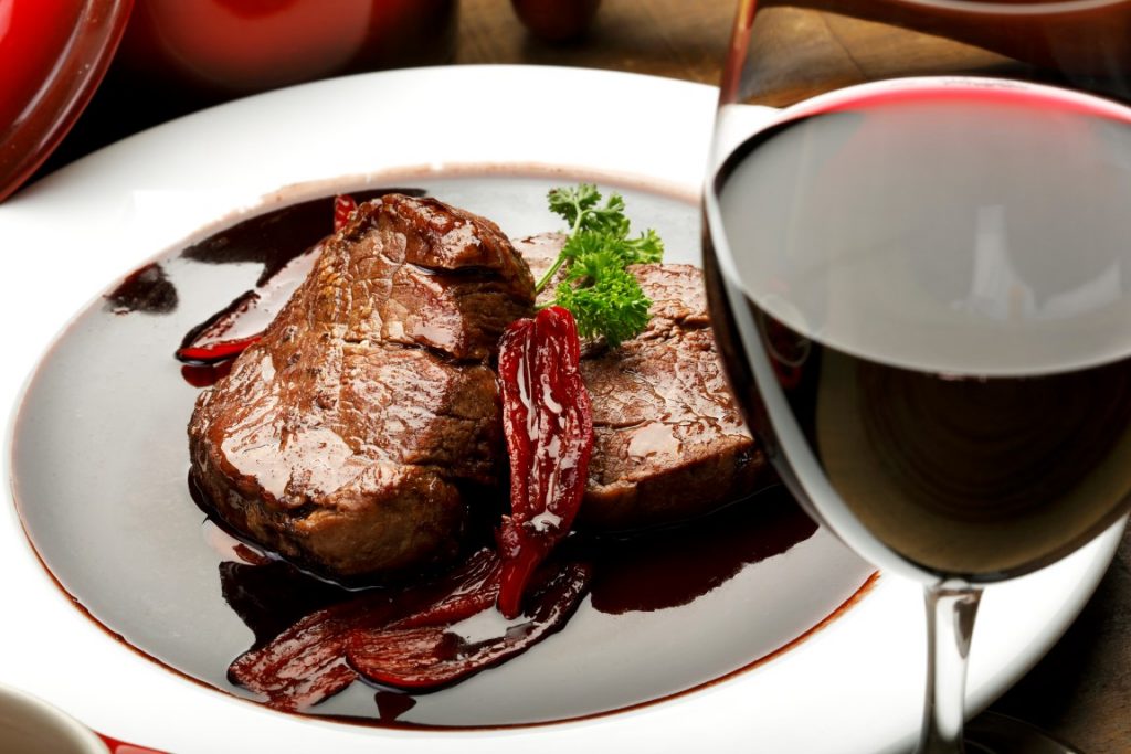 Carne con vino