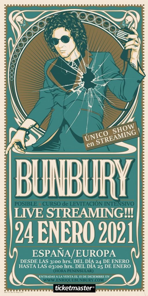 Bunbury presenta "Curso de levitación intensivo", su álbum 4 Bunbury LIVE STREAMING 24 ENERO