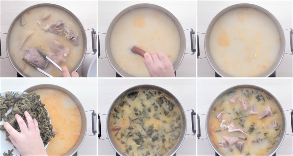 Preparación del Caldo Gallego