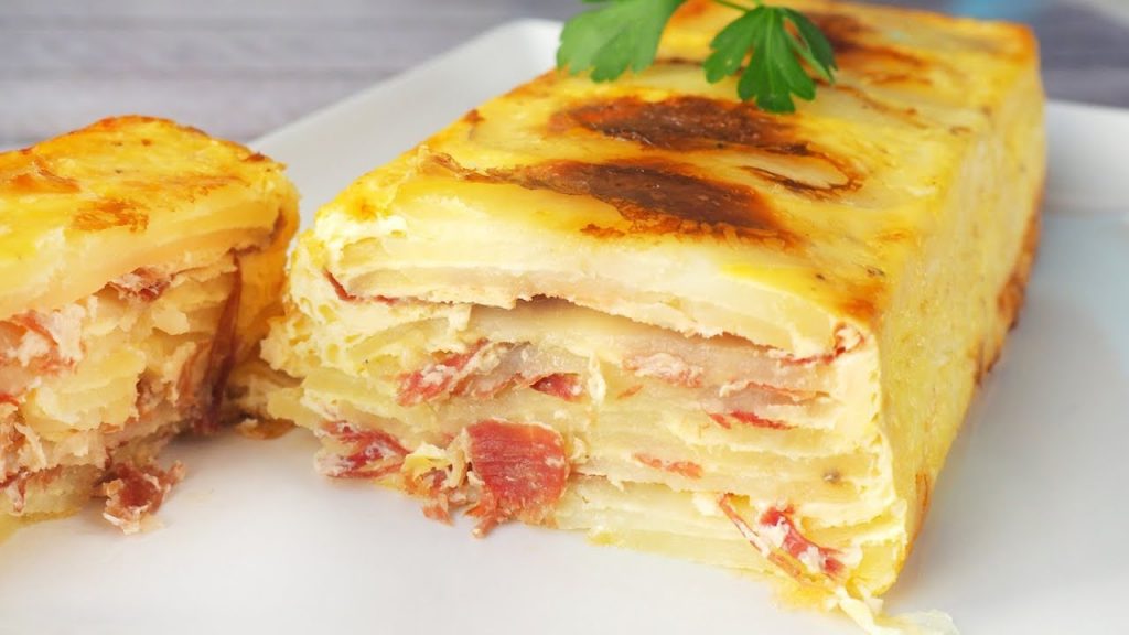 Pasos para preparar pastes de patatas de jamón y queso al horno