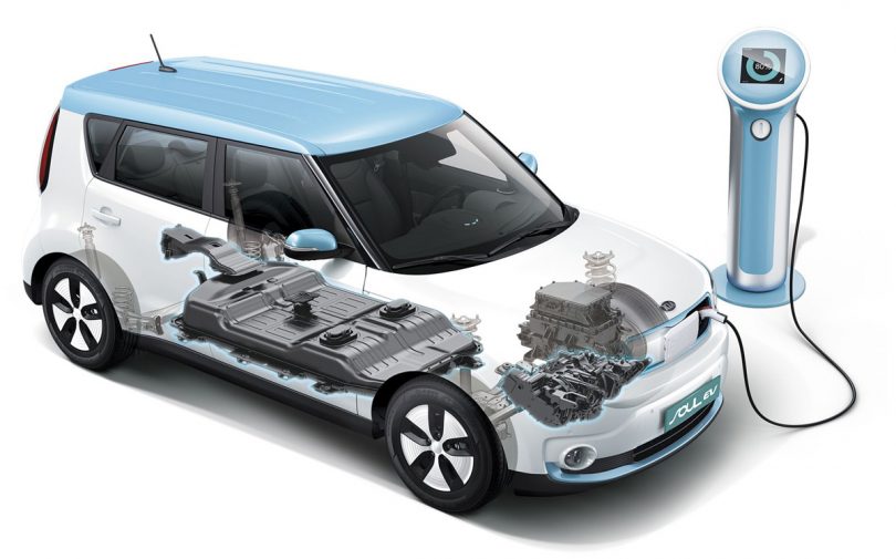 Componentes de un coche híbrido