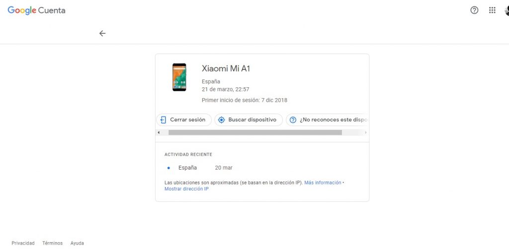 Así puedes saber los dispositivos que usan tu cuenta de Google 216 Así puedes saber los dispositivos que usan tu cuenta de Google