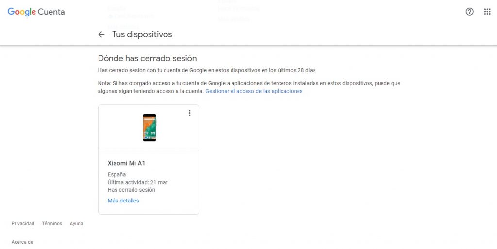 Así puedes saber los dispositivos que usan tu cuenta de Google 218 Así puedes saber los dispositivos que usan tu cuenta de Google