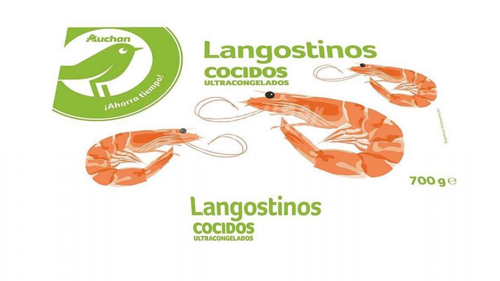 Langostinos cocidos Auchan