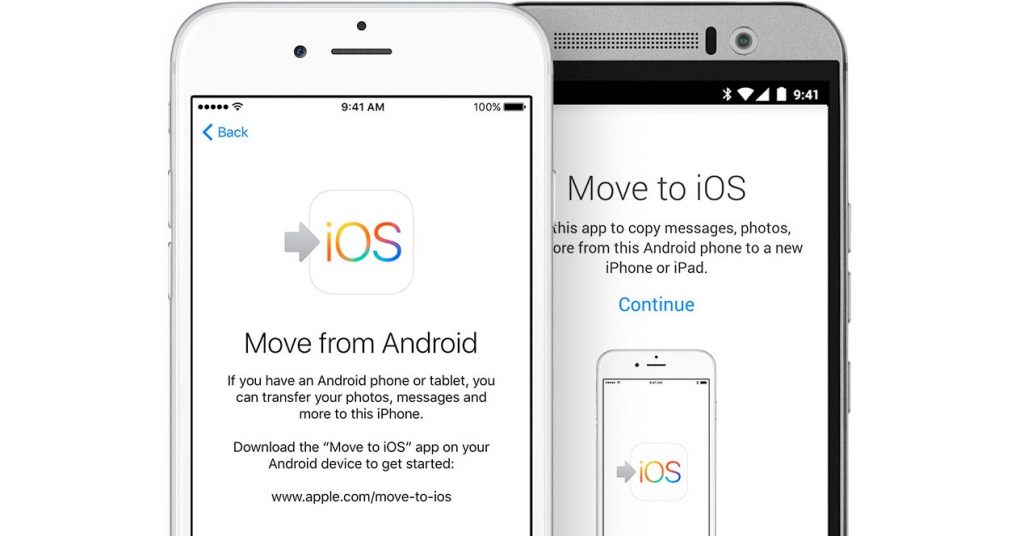 Paso 2: Utiliza Move to iOS con Android y iPhone