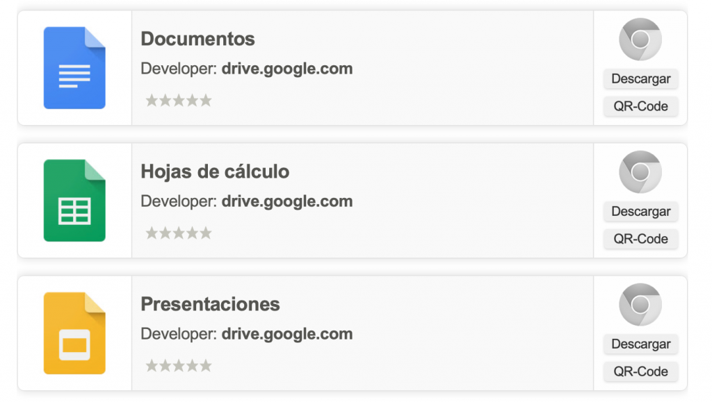 Paquete de Documentos Google