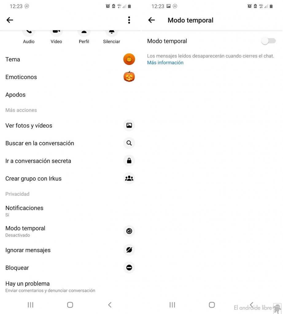 Qué es el modo temporal