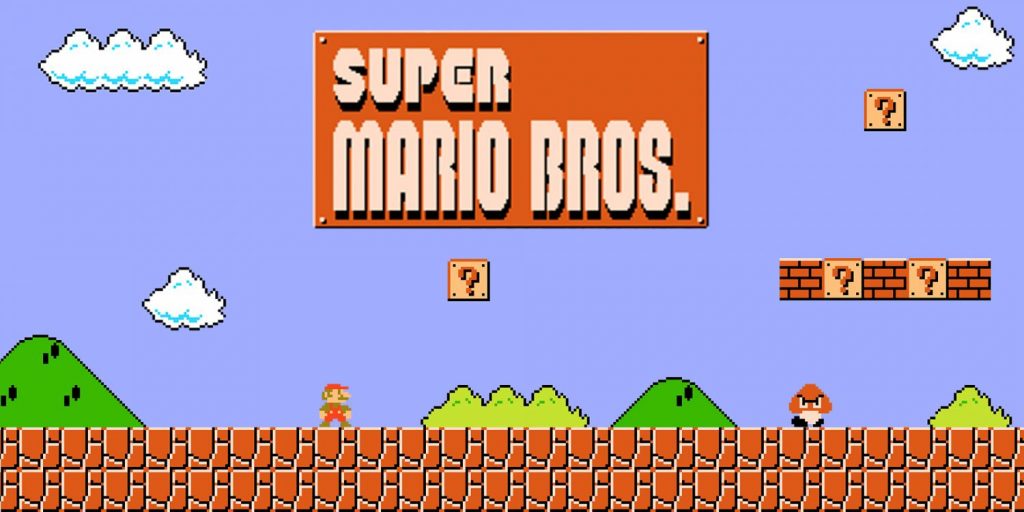 La pantalla principal de Super Mario Bros