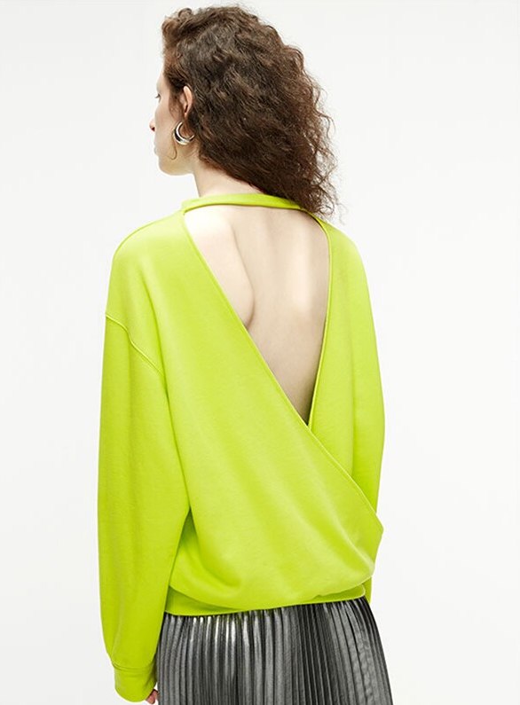 Suéter de espalda abierta