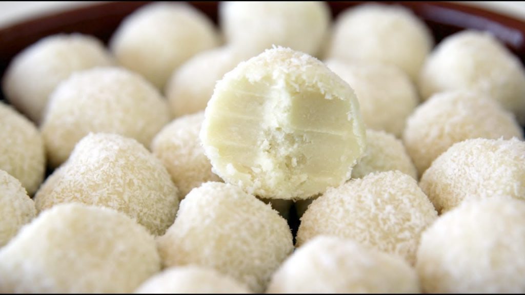 Trufas de chocolate blanco