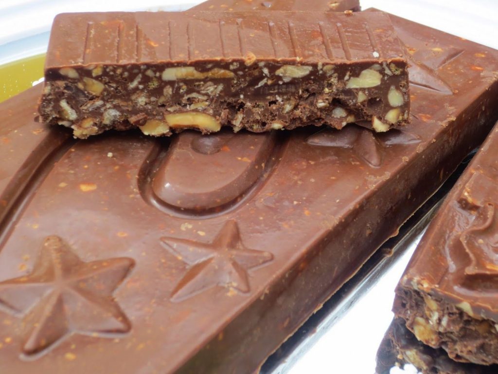 Turrones de Chocolate, almendras y aceite de oliva