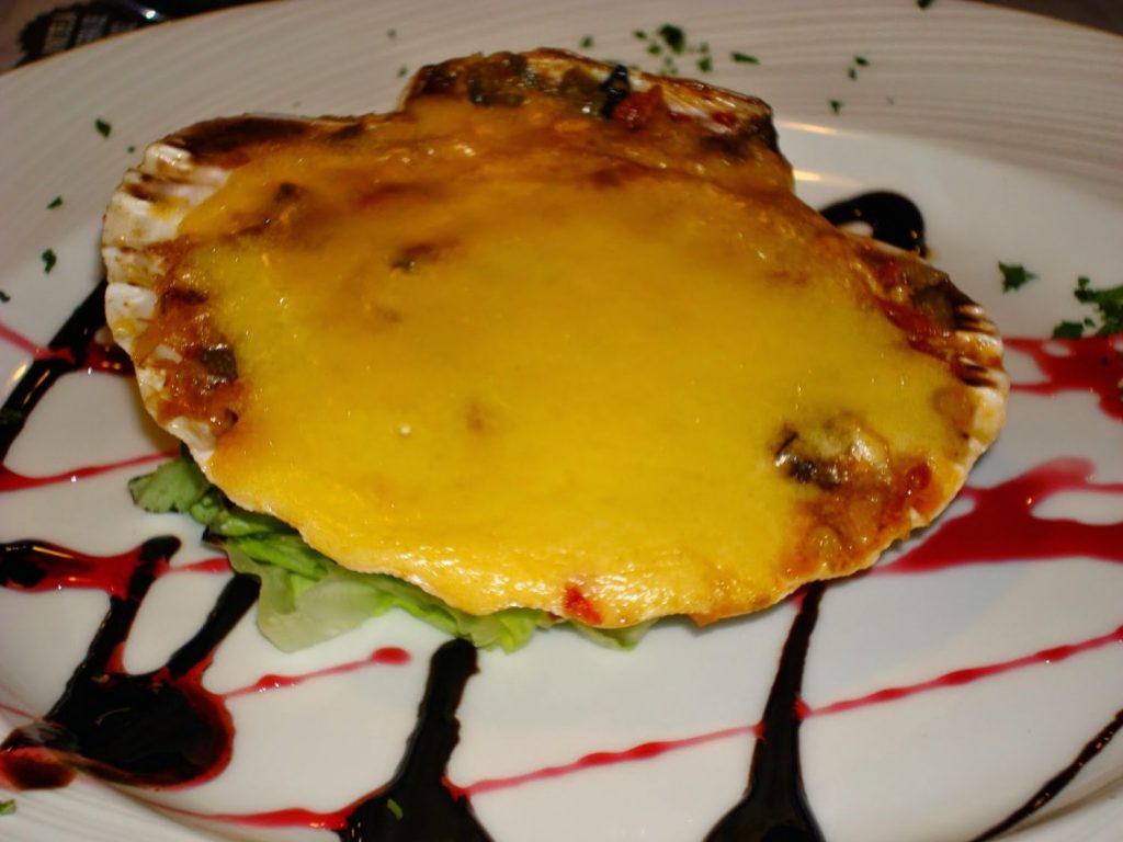 Vieira con txangurro en Ceuta