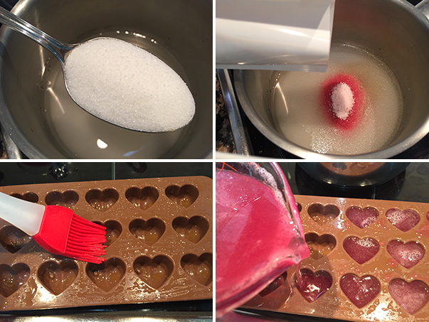 Procedimiento para el caramelo de goma