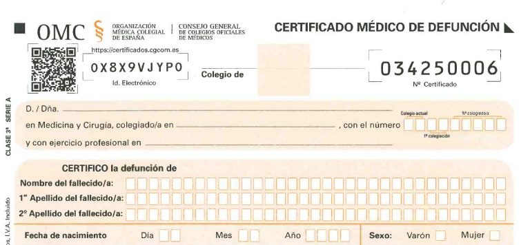 Cómo pedir un certificado de defunción