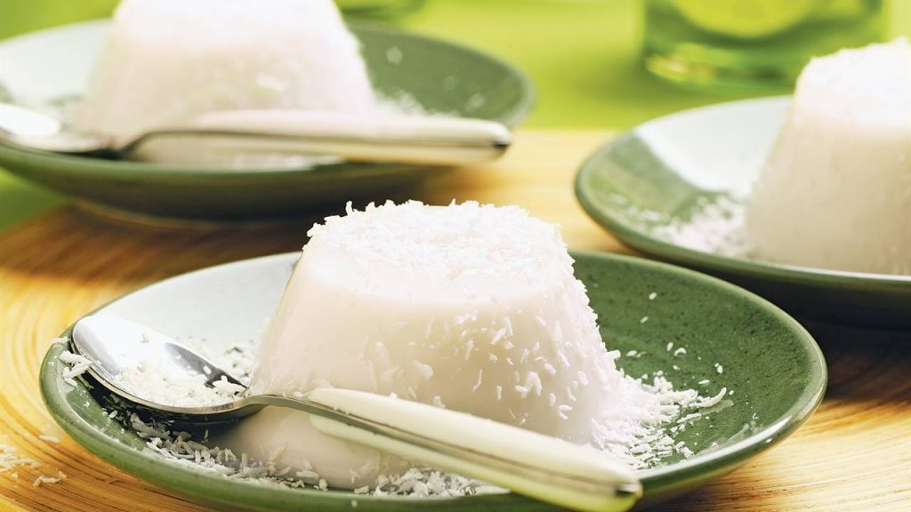 Flan de coco vegano