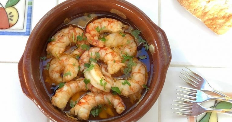 Cómo hacer unas gambas al ajillo en el microondas