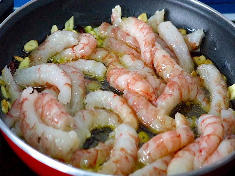 ingredientes para preparar gambas 