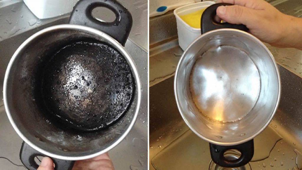 otros método para limpiar ollas quemadas