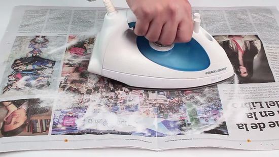 papel periódico para limpiar la plancha