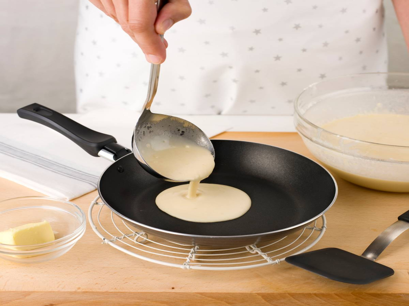 preparación de las crepes