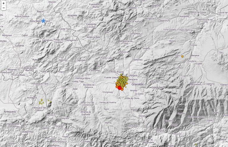 El enjambre sísmico en Granada suma una quincena de seísmos más