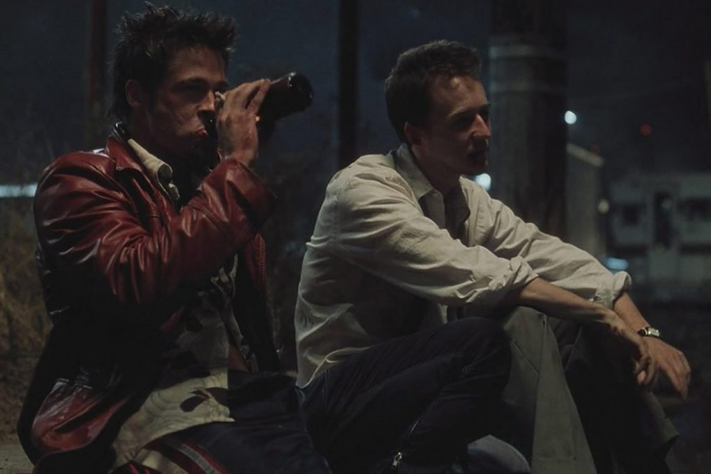 Edward Norton y Brad Pitt en El club de la lucha