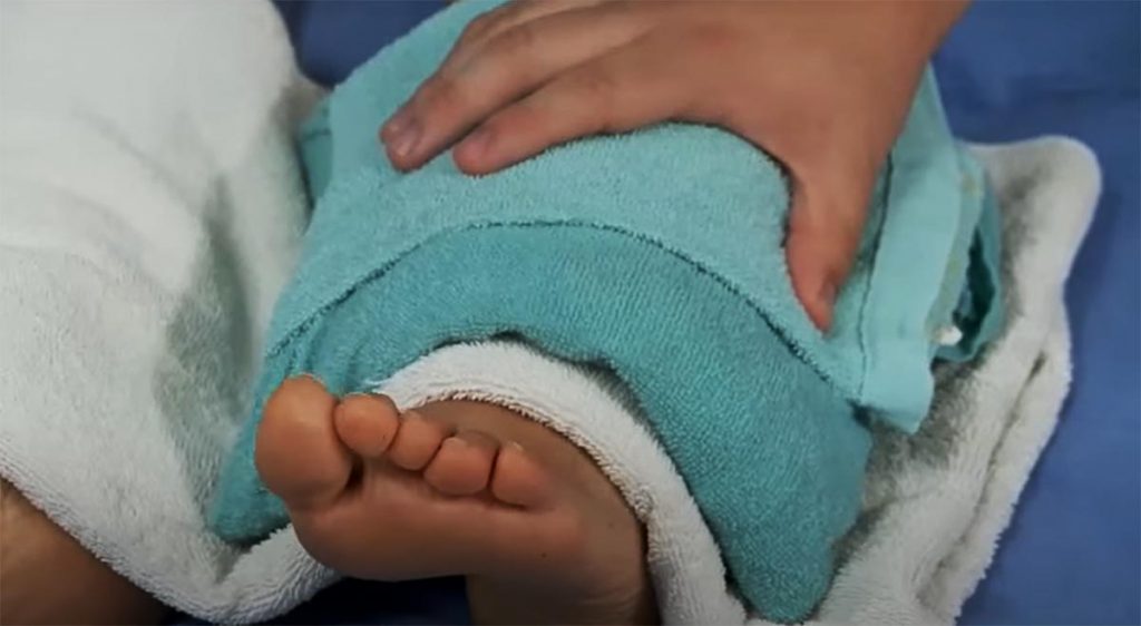 Aplicar calor para una lesión