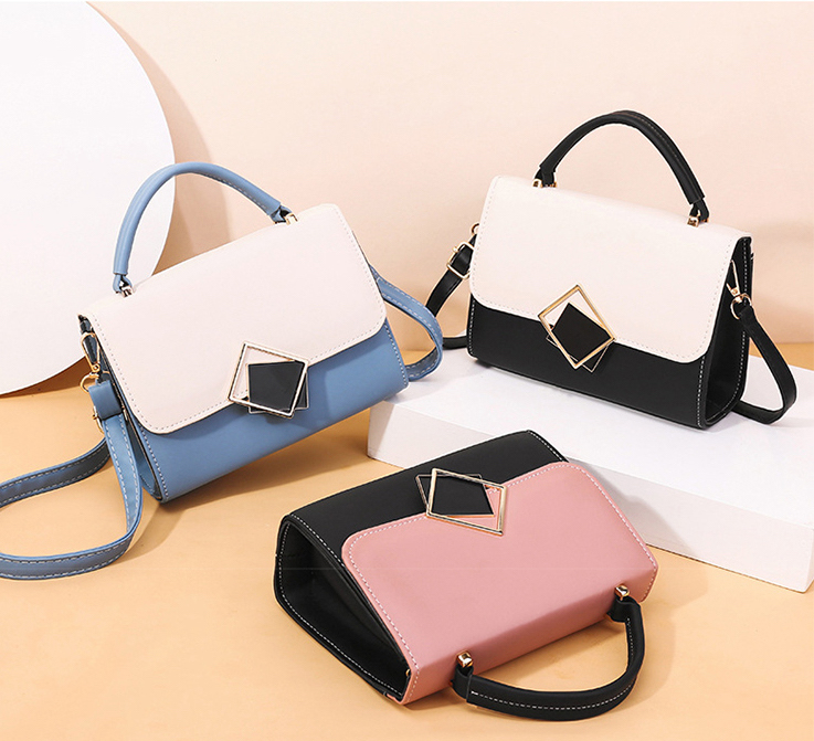 Bandolera cuadrada de dos colores