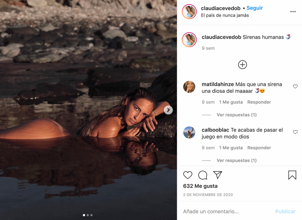 Captura de pantalla del Instagram de Claudia, una de las participantes en LIDLT 3.