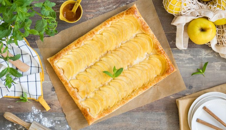 Cómo hacer una tarta de manzana con hojaldre
