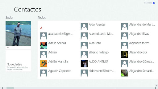 Crea contactos y encuentra amigos o familiares