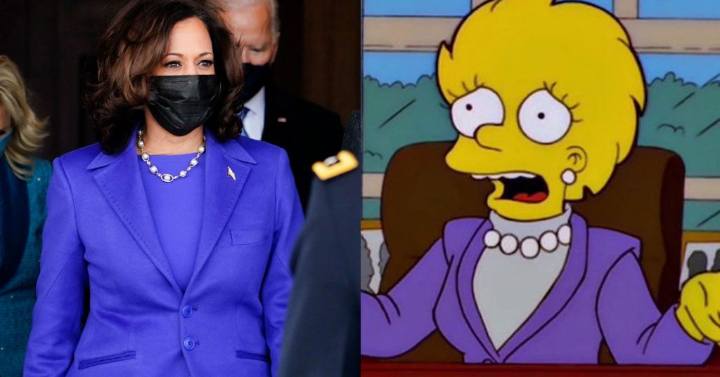 Lisa Simpson y Kamala Harris ¿unidas por más que un traje?