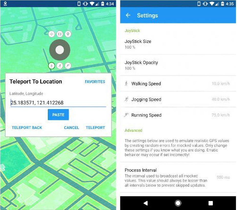 Fake GPS Joystick para cambiar tu ubicación