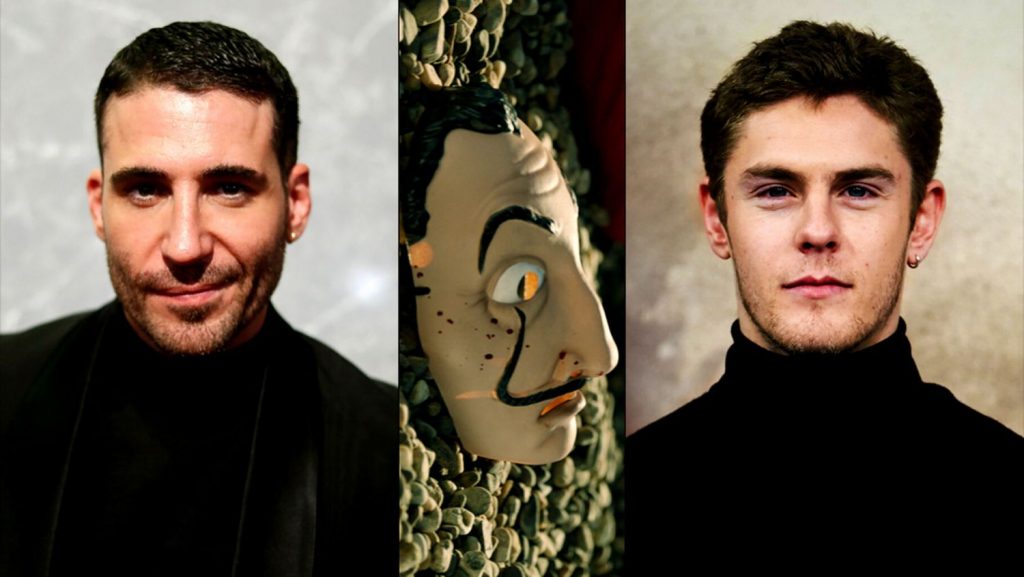 Patrick Criado y Miguel Ángel Silvestre en La Casa de Papel