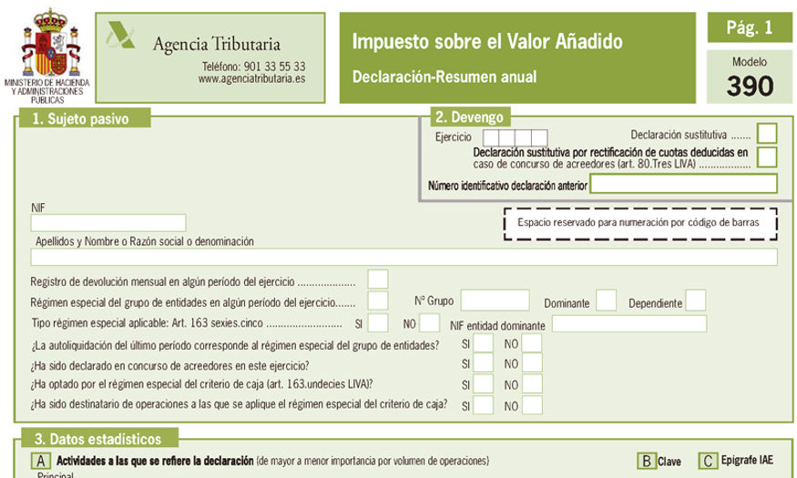 Qué es el modelo 390 4 ¿Quiénes están exentos de realizar la declaración informativa del modelo 390?