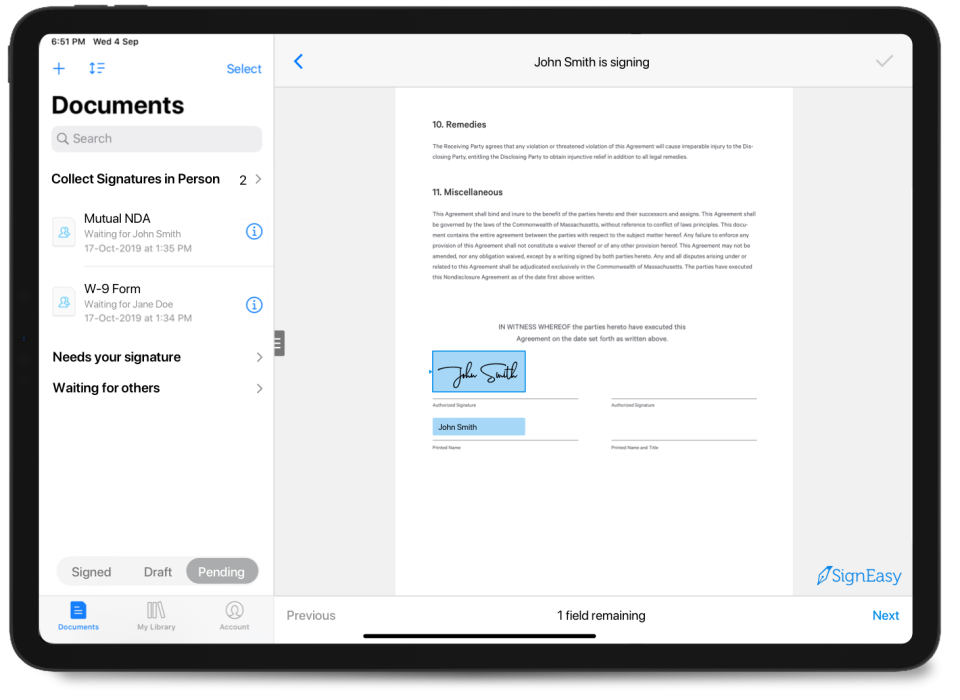Cómo firmar un documento en el móvil Android 3 SigEasy para firmar documentos en Android