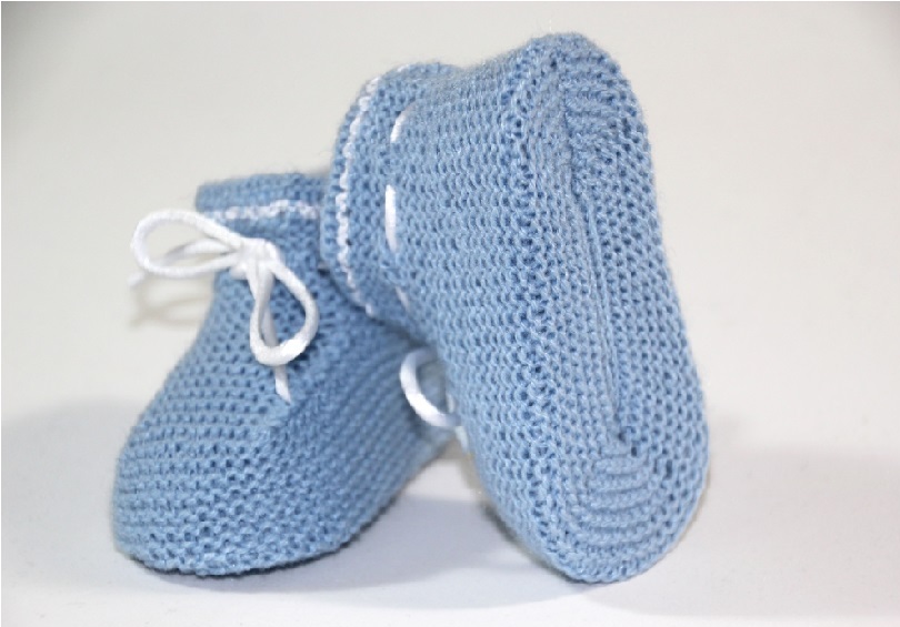 Cómo hacer unos patucos de bebé 4 Teje la suela de las botitas