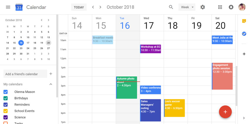 Utilizar Google Calendar desde el ordenador