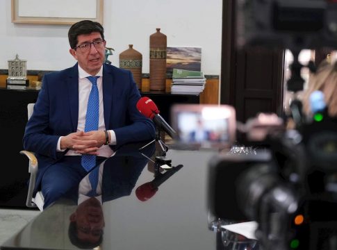 El vicepresidente de la Junta de Andalucía, Juan Marín, en una entrevista con Europa Press.