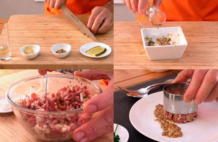 Cómo hacer un tartar de jamón ibérico y huevo 3 Preparación del tartar de jamón ibérico